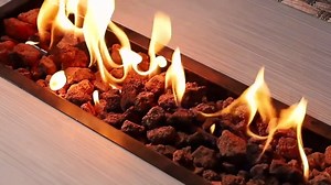 Amazon.com: 5-Piece Outdoor Wicker Patio Sofa Set with Gas Fire Pit Table (1 fire Table) : Patio, Lawn & Garden