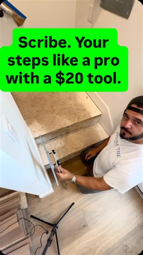 How to scribe your Woodsteps ck with a $20 tool#constructionlife #diyprojects #flooring #tools #pnwrenovations | Angebel Pelayo