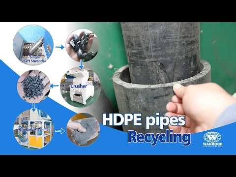 HDPE Powder Making Line 30 Mesh | Plastic Shredder Crusher Grinder for WasteTube Recycling