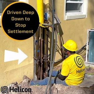 Helicon’s push pier foundation system is made of steel and driven deep into the soil beneath a foundation to solve settlement problems. Our push piers can be installed inside or outside your foundation walls and are not visible once the system is complete. Contact us today to find out how this process can help your foundation! 844-Helicon #foundationrepair #pushpiers #underpinning | Helicon | Facebook