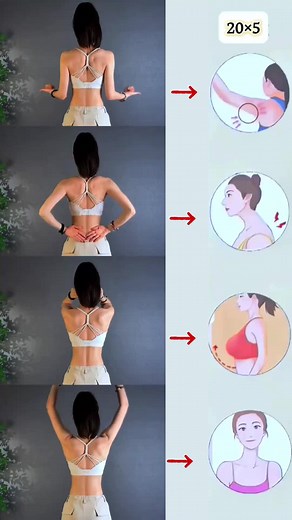 Actions that girls must practice at home! More and more beautiful. #fitness #shoulder #back #homeworkout #fyp