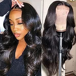 UNICE Body Wave Lace Closure Human Hair Wig for Women,10A Brazilian Unprocessed Virgin Hair 4x4 Lace Front Wigs Pre Plucked With Baby Hair 150% Density 16 inch