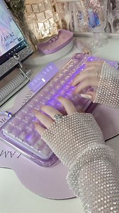 35K views · 929 reactions |  @mikitstore tri-mode low profile RGB mechanical keyboard in Purple  it is really a lialac babe, thin light and very satisfiedtyping touch    . Is this your vibe? Getting addicted to keebs tapping sounds. Crazy obsessive satisfying keebs. #asmr #keyboardasmr #keyboard #customizedkeyboard #cutekeyboard #keyboardart#typing#assemble #typing #mechanicalkeyboard #keycaps #keyboardbuild | Xiao Guo | Facebook