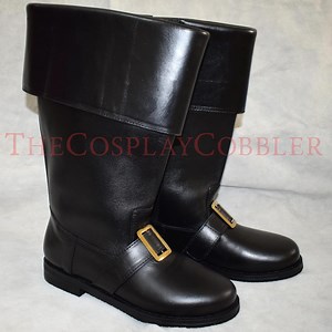 Custom-made Santa Claus Boots, Black Leather Christmas Costume Boots, Handmade Luxury Holiday Footwear - Etsy