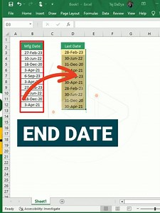 14K views · 754 reactions | Find Month End date in excel | #enddate #eomonth #monthend #lastdate #monthlastdate #date #excel #excel2019 #excel2013 #msoffice #exceltraining #msofficetraining #exceltipsandtricks #excelreels #excelquery #interviewquestions #excelinterviewquestions #excelproblem #excelshortcuts #excelshortkeys #karandadya1#commonmistakesinexcel #exceluser #pcuser #excel2016 #365 #office365 #excel365 | Karan Dadya | Facebook