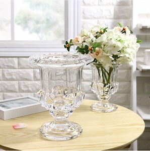 [Hot Item] Wholesale Home Decor Creative Modern Nordic Style Crystal Clear Glass Floor Vase