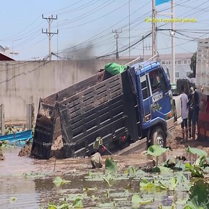 3.6M views · 26K reactions | Dump truck 5 ton struck in deep mud & recovery by Komatsu Bulldozer | Khu | Facebook