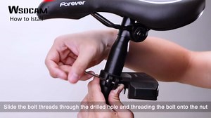 WSDCAM Smart Bike Seat/Bike Basket Tail Light with Turn Signals and Brake Light, Bike Alarm Horn with Remote, Rechargeable Rear Bike Light for Night Riding, Waterproof Bicycle Tail Light with Mount