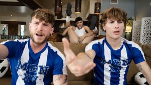 Trans guy Nicky Zeal fucked while watching a soccer game