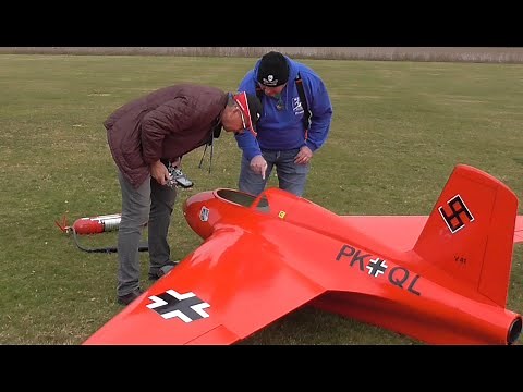 Gigantic, Huge, RC, 4 Meter, Large, Messerschmitt, ME 163 Komet, XXL, Turbine perfect landing.
