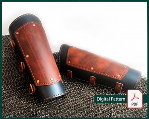 Leather Bracers Pattern: Vambrace Arm Guards for Larp/cosplay (PDF Pattern) - Etsy UK