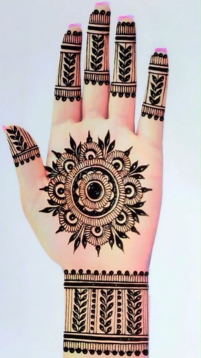 12K views · 92 reactions | Simple Stylish gol tikki Mehandi design for hands Easy Mehndi designs Rel | Mehndi Design | Facebook