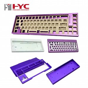 [Hot Item] 5 Axis Custom Precision Multicolor Anodizing Service CNC Machine Parts Aluminum Milling with Mechanical Keyboard Shell