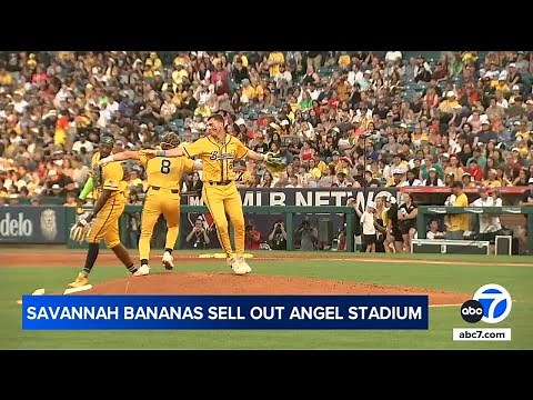 Viral sensation Savannah Bananas take over Angel Stadium this weekend