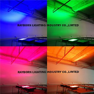 [Hot Item] 100W 150W 200W Waterproof IP66 Purple Red Blue Green Color LED Flood Light RGB Outdoor Lighting Projecteur LED