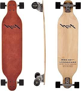 HST Longboard Skateboard Complete Cruiser – 7-ply Birch Longboard with Patented Trucks for Cruising, Carving & Freestyle Fun. Great for Kids, Teens and Adults.