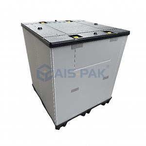 [Hot Item] Industrial Heavy-Duty Square Plastic Large Folding Sleeve Containers for Space-Saving Stackable Collapsible