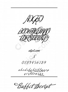 Buffet Script字体 - 字体_ttf素材 免费下载 - 爱给网