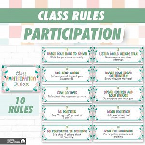 Class Participation Rules Posters | Classroom Discussion Expectations | Raise Your Hand Poster Set | Classroom Management Decor - Etsy Canada