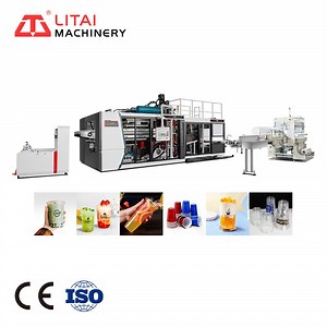 [Hot Item] Fully Automatic Tilting Mould Plastic Thermoforming Machines for That Make Disposable Plastic Glass Cups