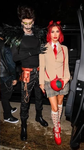 Megan Fox and MGK As characters from Death Note #andthentherewasfashion #halloween