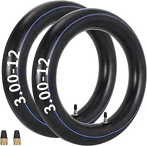 3.00-12 80/100-12 Inner Tube For Kawasaki Yamaha SSR XR CRF 50 70 KLX110 Suzuki 110cc 125cc 90cc DRZ110 Honda 65SX QG-214 RFZ JR80 RM50 PW80 Off Road,Pit Dirt Bike Tube With TR4 Valve Straight 2Pcs