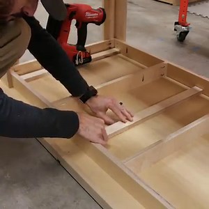 Since I only used a 3/4" MDF top for the outfeed table I definitely needed some support underneath the miter slots (see yesterday's post). Screws into 3/8" of MDF wouldn't hold down the t-track very well. But gluing some 3/4" ply right under the slots gave me some solid material for longer screws to bite into. Worked great, and I earned bonus points for using a Brad Nailer to secure wood without shooting any nails 😂😂. Then I shot some just for good measure on the outside 😜 #menailer #fixthisb