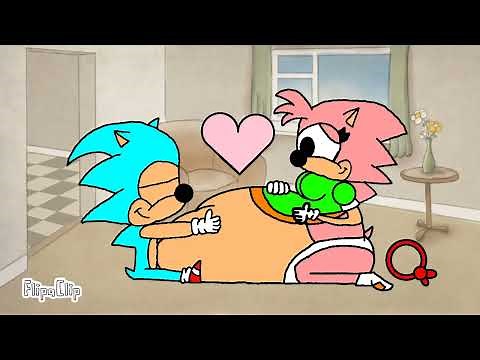 sonic hugs Amy's Big Stomach