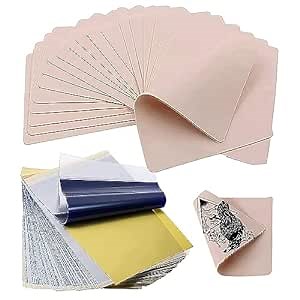 SOTICA Tattoo Practice Skin with Transfer Paper - 10PCS Tattoo Fake Skins and 20PCS Tattoo Transfer Paper Tattoo Skin for Practicing Stencil Paper Tattoo Fake Practice Skin for Tattoo Supplies