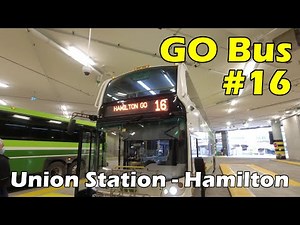 [4K] GO Transit Express Bus #16 Union Station to Hamilton GO Centre Bus Terminal (Duration 1h)
