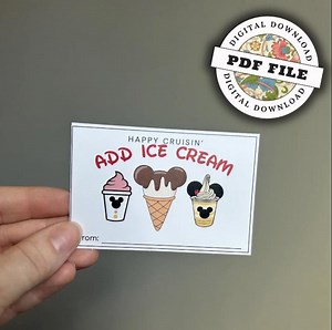 Add Ice Cream, Fish Extender Gift Tag, Pixie Dust, Digital Download – Featuring Three Included Designs, PDF File, Digital Download, Cruise - Etsy