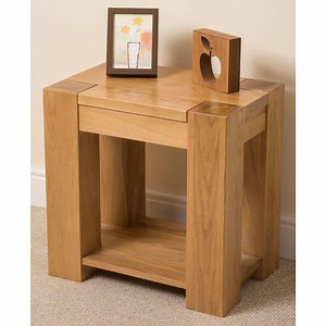 [Hot Item] Small Solid Oak Wooden Lamp Table Nightstands Side Table for Home Bedroom Living Room Furniture
