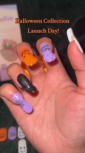 632K views · 5.6K reactions | Halloween gel nail stickers launch day! Goes from soft to hard when cured under a UV/LED lamp and last 2 weeks with no nail damage. This is the ultimate gel nail hack! #halloweennails #asmr #asmrsounds #diygelnails #gelnailstickers #spookynails | Gellae | Facebook