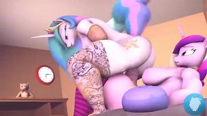 My Little Pony - Princess Celestia X Futa Princess Cadence (RealVinyl)