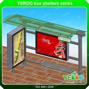 [Hot Item] Stainless Steel Bus Stop Shelter Design PC Board & Light Box