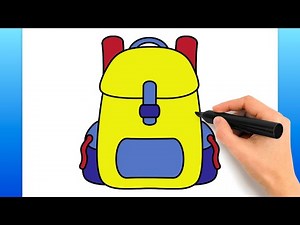 How To Draw A Backpack (Easy Drawing Tutorial)