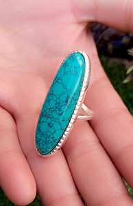 Copper Turquoise Ring ~ 925 Sterling Silver Ring ~ Oval Shape, Handmade ~ Gemstone Ring ~statement ~ December Birthstone, Gift for Valentine - Etsy Canada