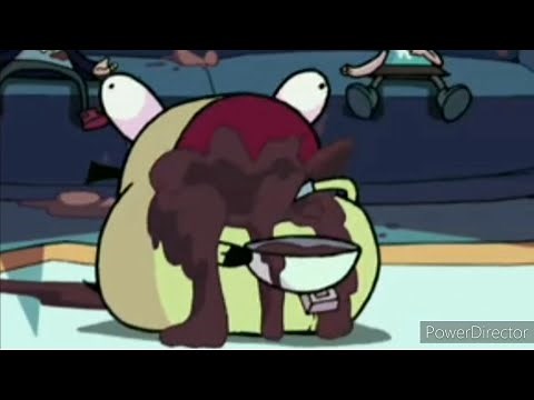 Gir eats pudding. Invader Zim: Enter the Florpus
