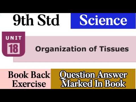 9th Std - Science | Unit 18 - Organization of Tissues | Book Back Exercise - Question and Answer