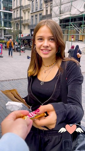 Giving flowers to beautiful girls. 😍 | Who Cares?