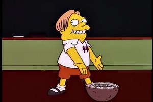 You gotta pet him hard so he can feel it | Simpsons Memes