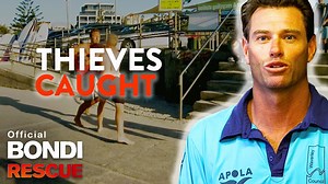 Bag thieves pray on unsuspecting beachgoers, lifeguards catch them in the act! | Bondi Rescue