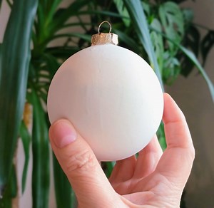 Ceramic Christmas Bauble: Paint Your Own Tree Decoration, Baby Prints, Fingerprint Art - Etsy UK