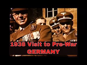 1938 TRIP TO PRE-WAR GERMANY / ADOLF HITLER REVIEWS PARADE IN COLOR 32750