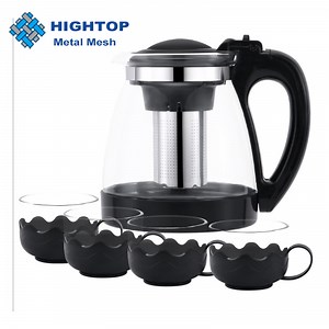 [Hot Item] Personalized Pyrex Glass Tea Pot with Strainer and Kettle Set Stovetop Teapot Borosilicate Glass Tea Pot