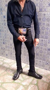 Cowboy smoking with new buckles