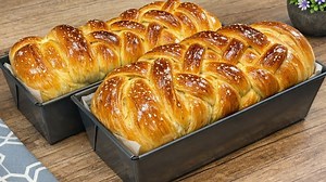 Italian Cottage Cheese Braided Bread ✅ Yield 2 Loaves (Medium Size) (2 loaf pans 8x4 inch or 9x5 inch) ⏱ Time Prep: 20 min Proofing: 1 hr 10 min Baking: 30–35 min Total: 2 hrs approx. 🧾 INGREDIENTS For Dough All-purpose flour: 5 ½ cups (670g) Baking powder: 2 tsp (10g) Salt: 1 ½ tsp (8g) Warm milk: 1 ⅔ cups (400ml) Sugar: ½ cup (90g) Instant dry yeast: 1 tbsp (10g) Egg: 1 large Butter (softened): 5 tbsp (75g) For Cottage Cheese Filling Cottage cheese: 1 ¾ cups (400g) Sugar: ¼ cup (50g) Vanilla 