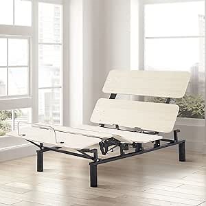 Queen Adjustable Bed Frame Adjustable Bed Base with LED Under Bed Lighting, Bluetooth APP, Back and Foot Incline (Queen)