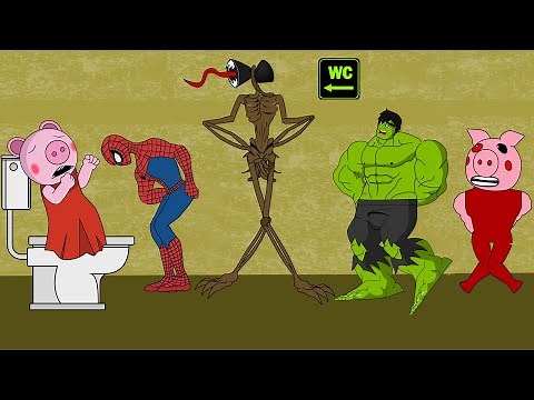 Siren Head, Piggy With WC Battle - Roblox Piggy Animation - GV Studio