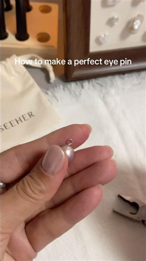 How to make a perfect eye pin loop #diytips #handmadejewelry #pearljewellery #pearls